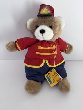 Vintage Prestige Toy Soldier Teddy Bear Plush Red Stuffed Animal 1989 NWT